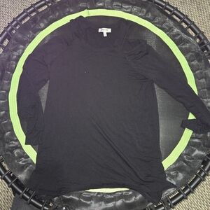Reaction Kenneth Cole Crewneck Long Sleeve Top With Cold Shoulder Cutout